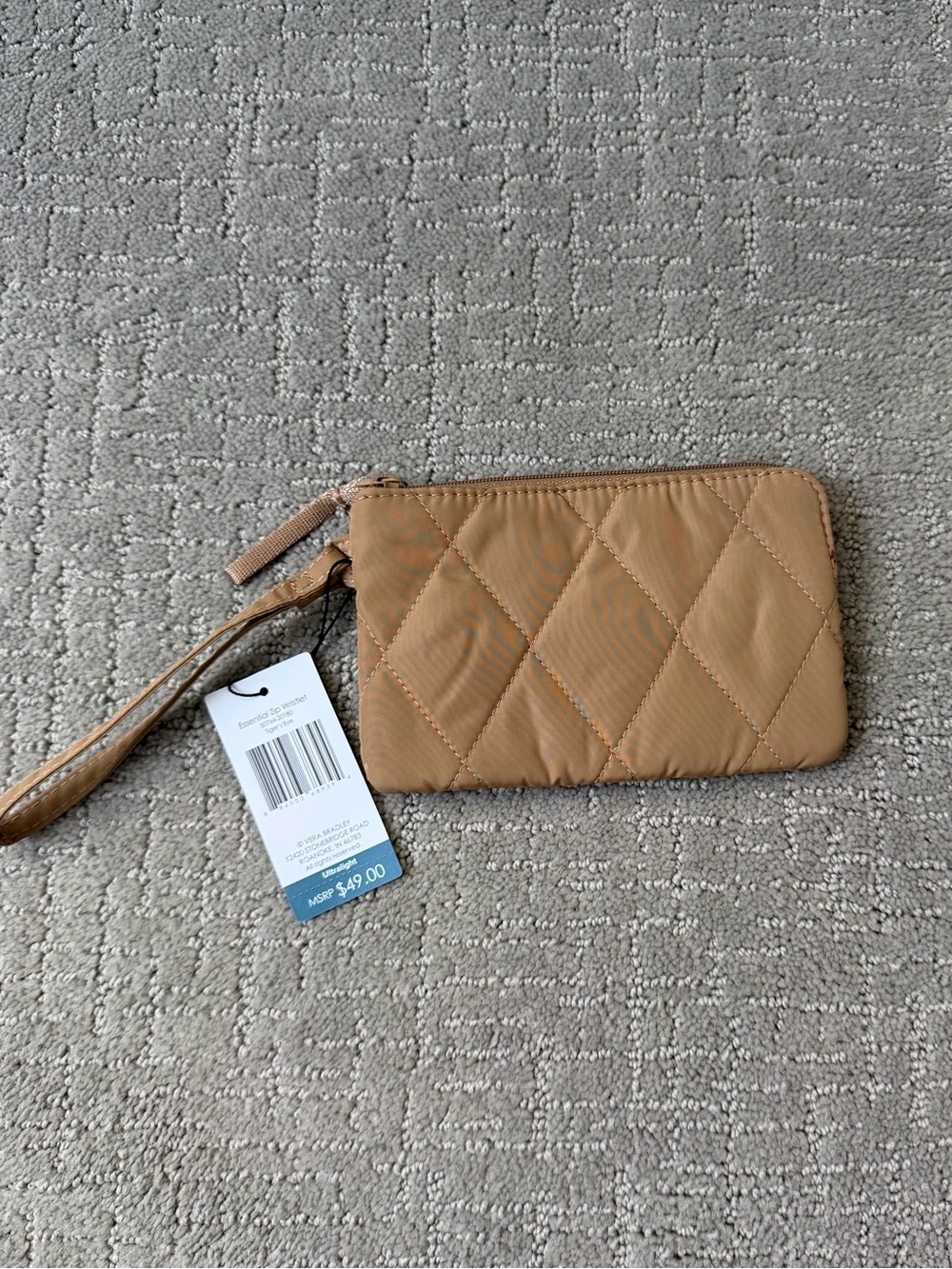 NWT - Vera Bradley Essential Zip Wristlet Wallet - Tiger's Eye (camel) color
